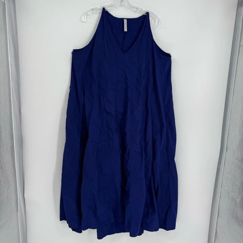 Athleta Canopy Parachute Nylon Maxi Swing Dress Purple Lightweight size Medium - Picture 10 of 10
